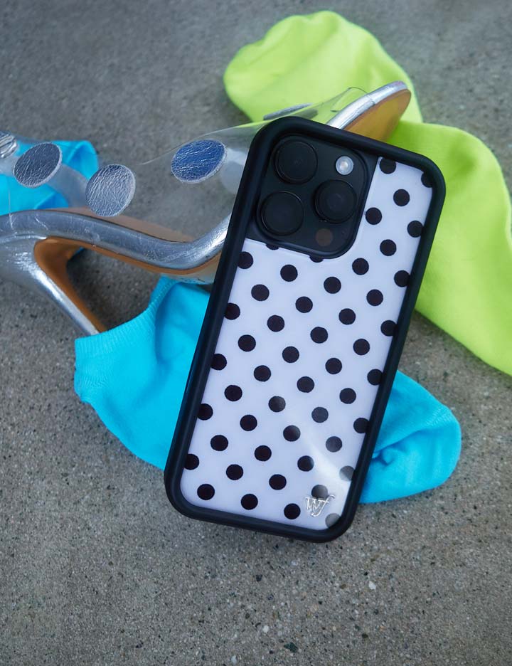 Polka Dot | White and Black iPhone Case