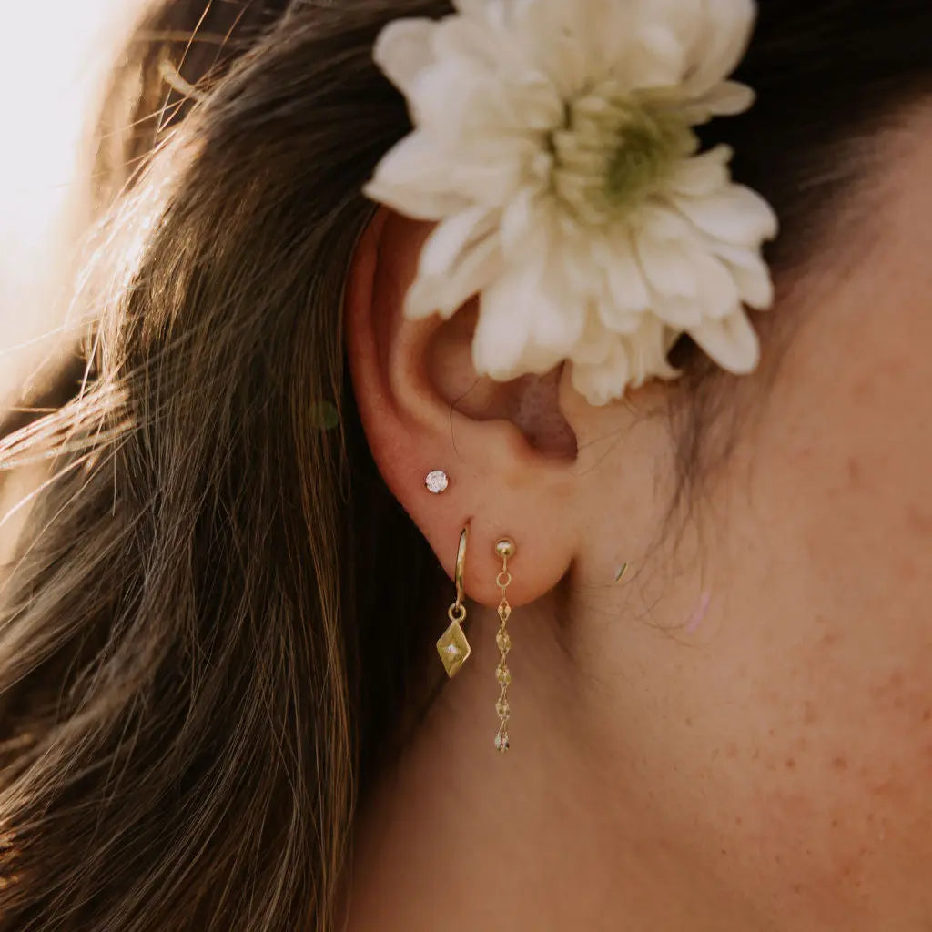 Diamond Flat Back Studs