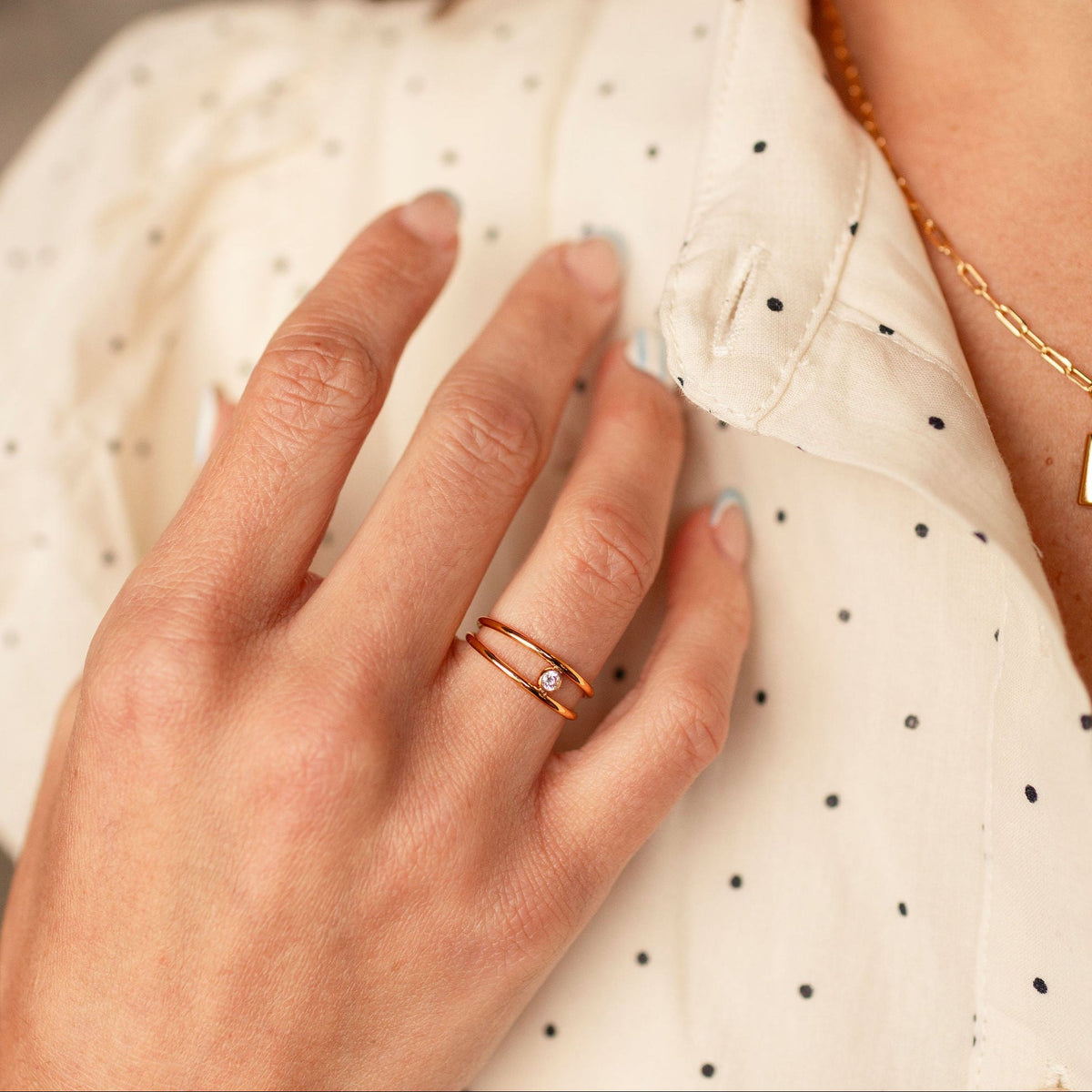 Rosie Double Band Diamond Ring