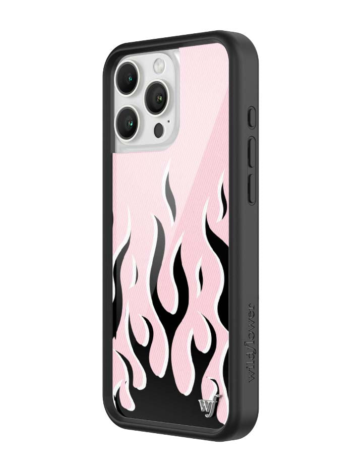 Flames | Pink & Black iPhone Case