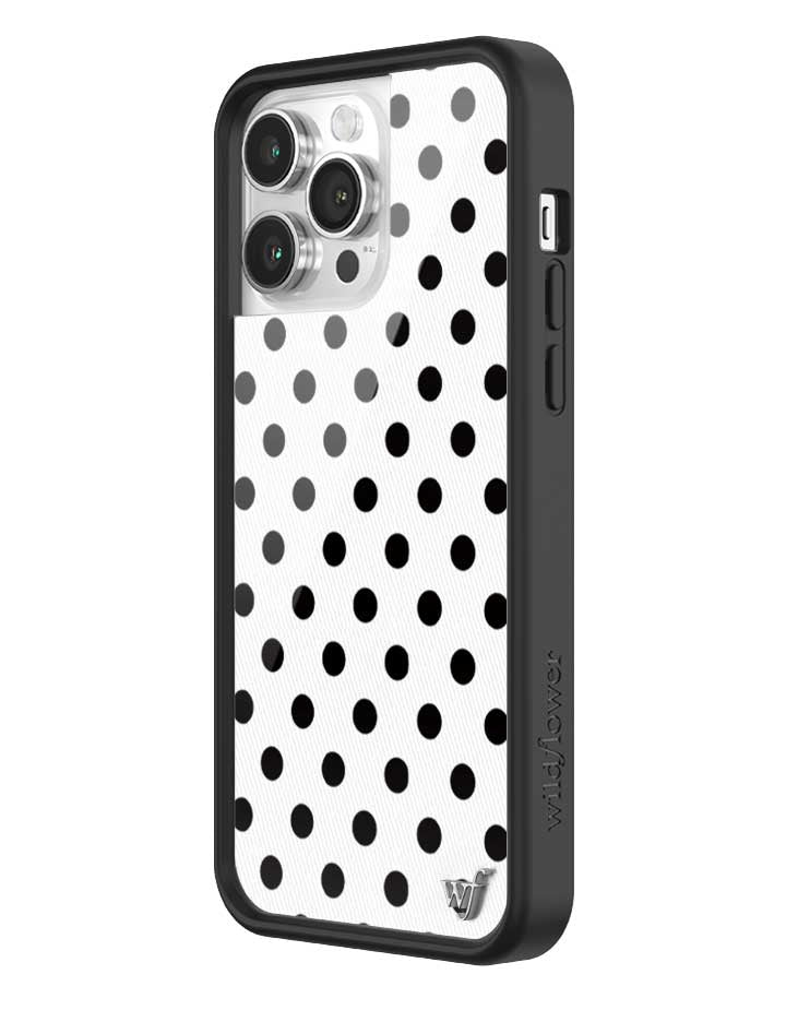 Polka Dot | White and Black iPhone Case