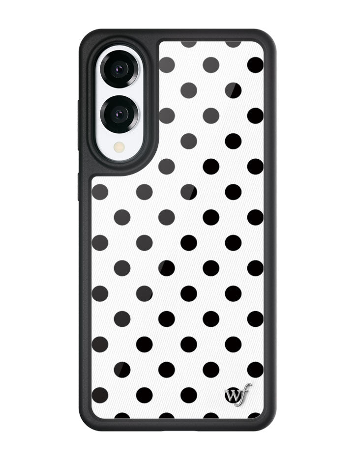 Polka Dot | White and Black Samsung Galaxy Case