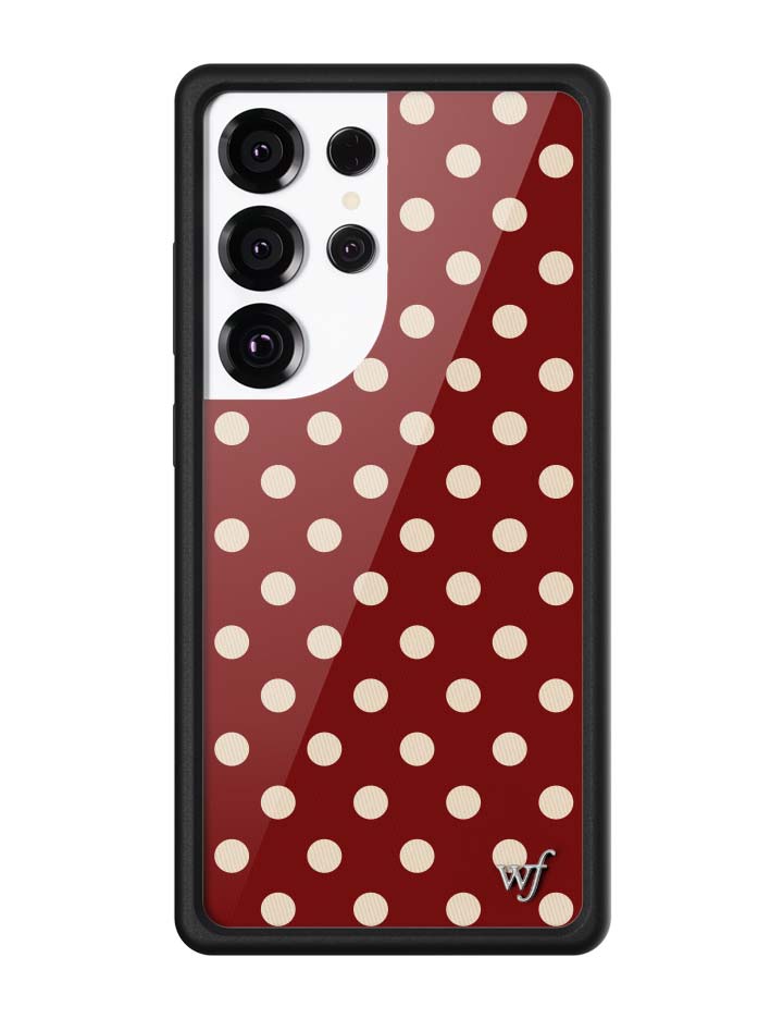 Polka Dot | Burgundy and Cream Samsung Galaxy Case