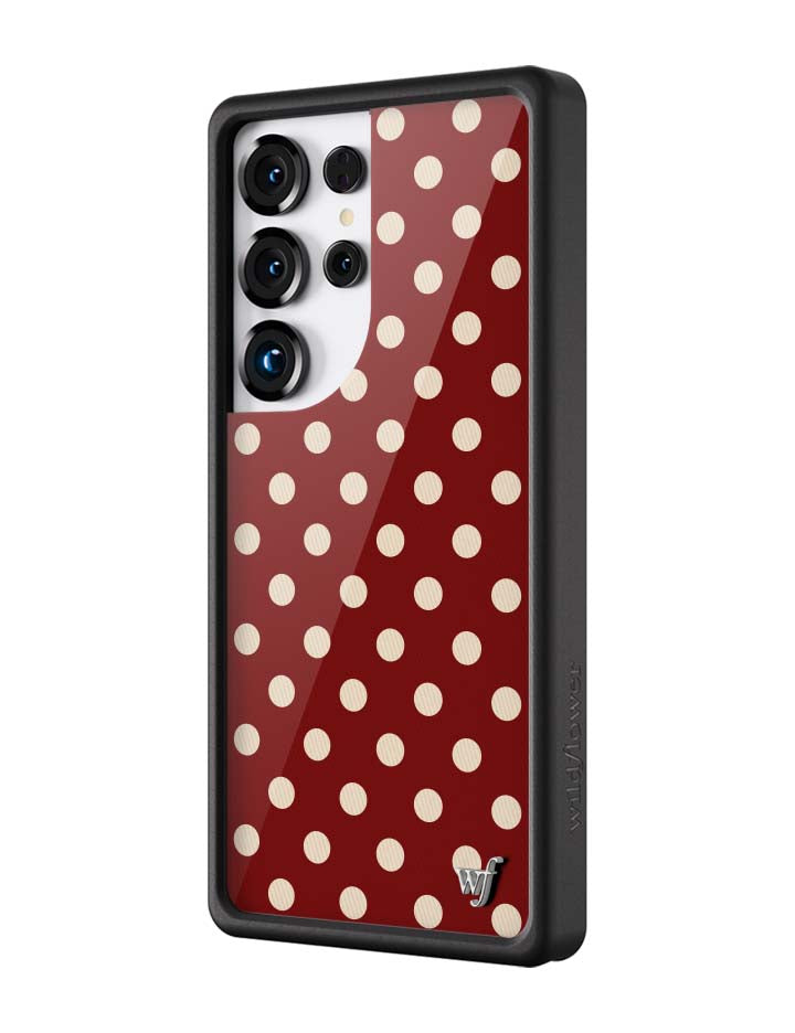 Polka Dot | Burgundy and Cream Samsung Galaxy Case