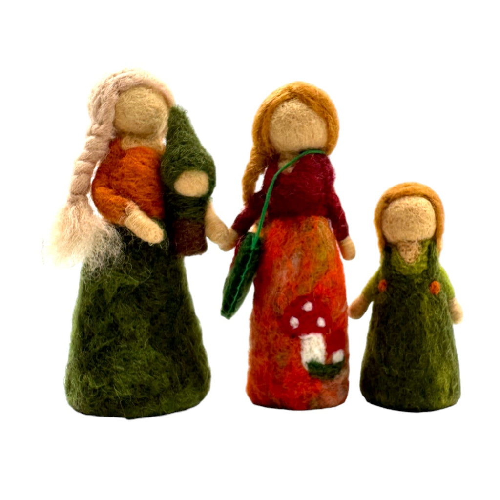 **Pre-order (Ships in 2-3 Weeks)**Handmade in Nepal 100% Wool Felt Foods Play Set for Pretend Cooking and Farmer's Market Play