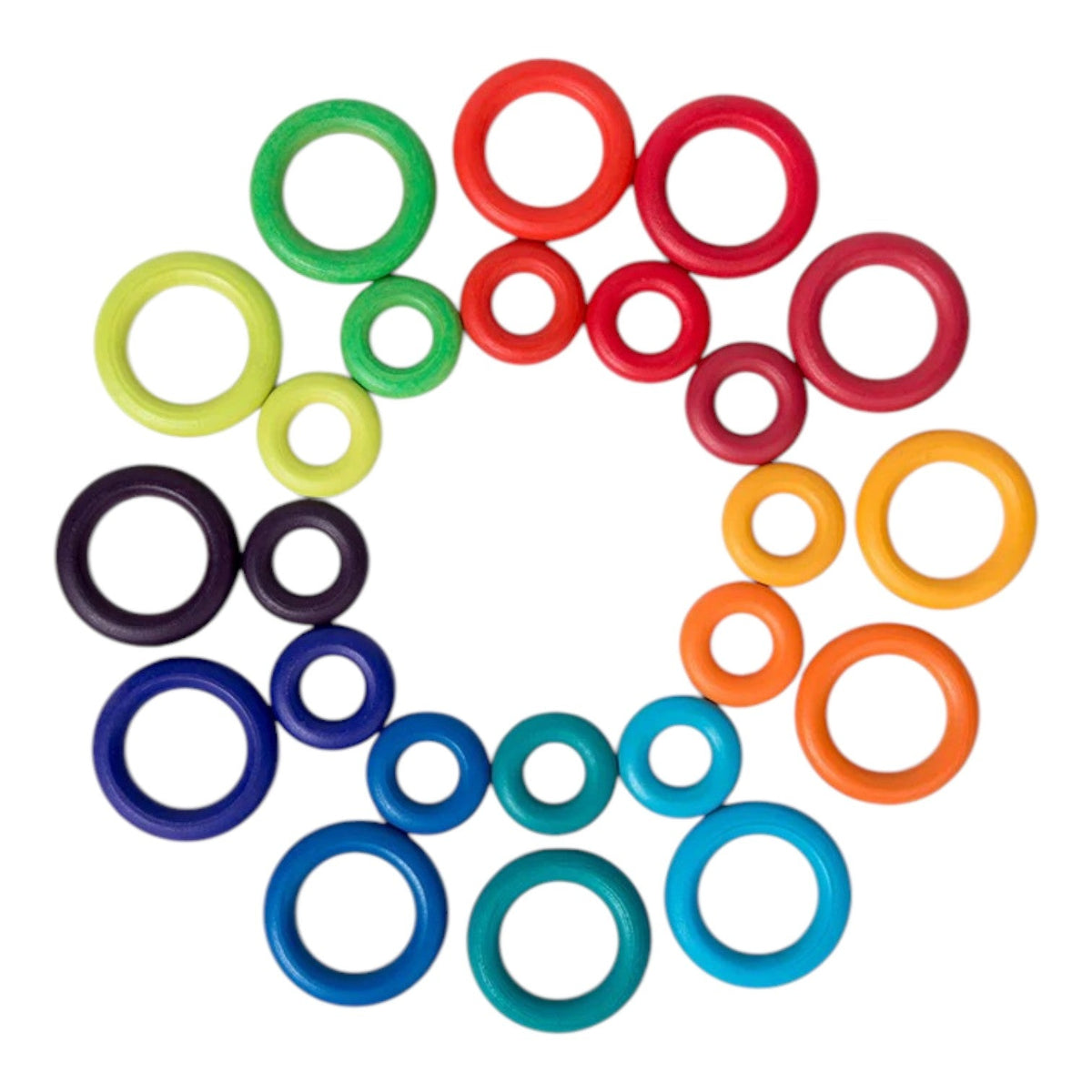 12-Dowel Sorting Tree with 24 Building Rings Set