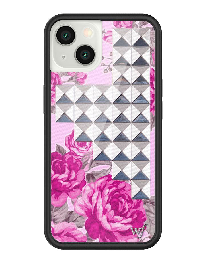 Pink Floral Stud iPhone Case