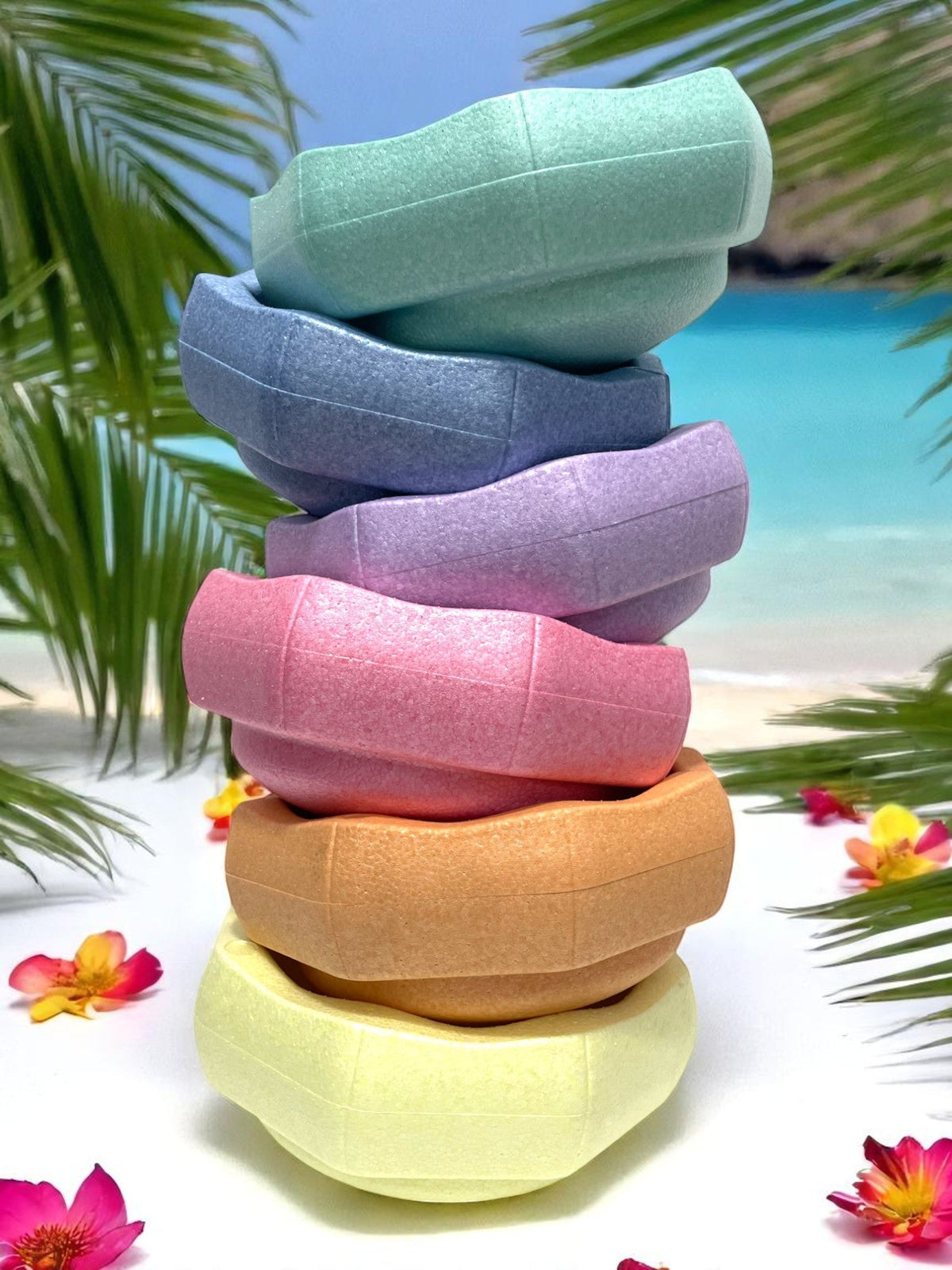 6 Pieces Pastel Rainbow Stepping Stones Set