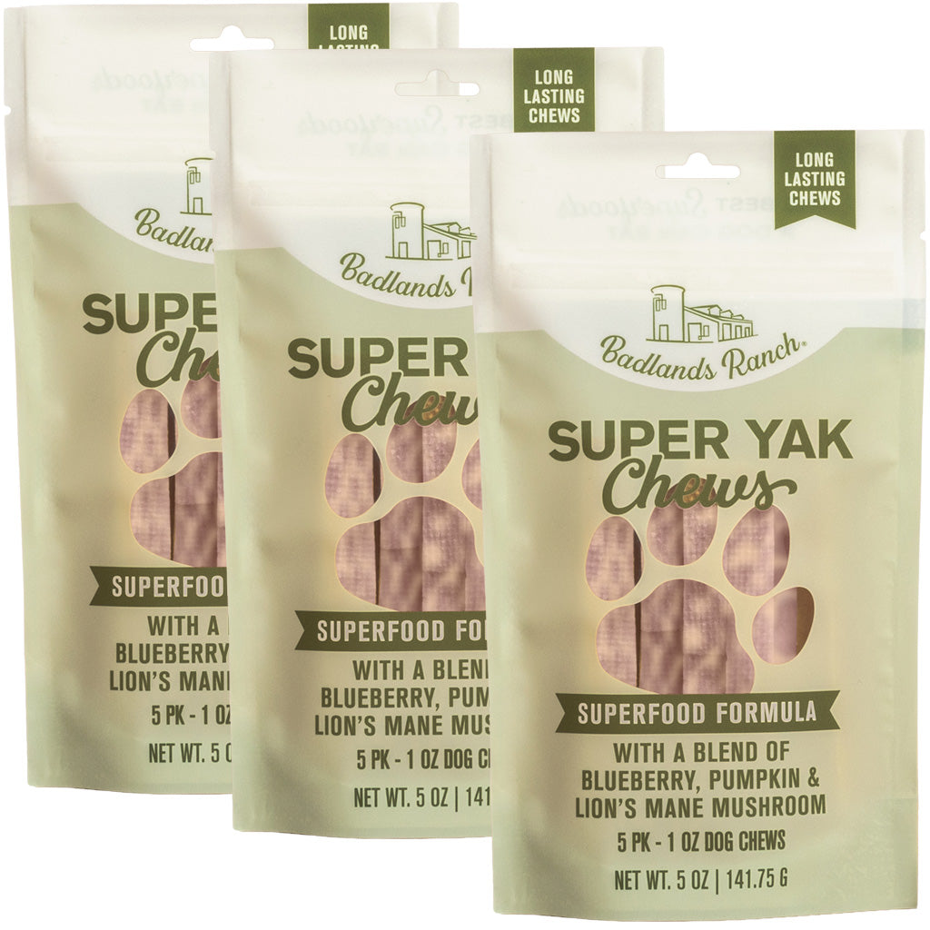 Badlands Ranch Superchew Superfood Formula Dog Chews, Small, 1-oz