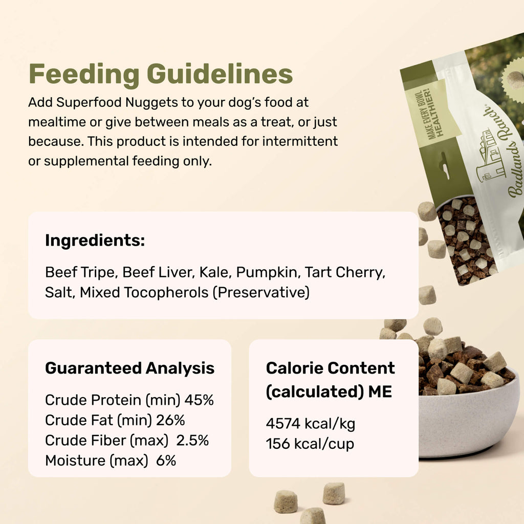 Badlands Ranch Superfood Nuggets Dog Food Topper